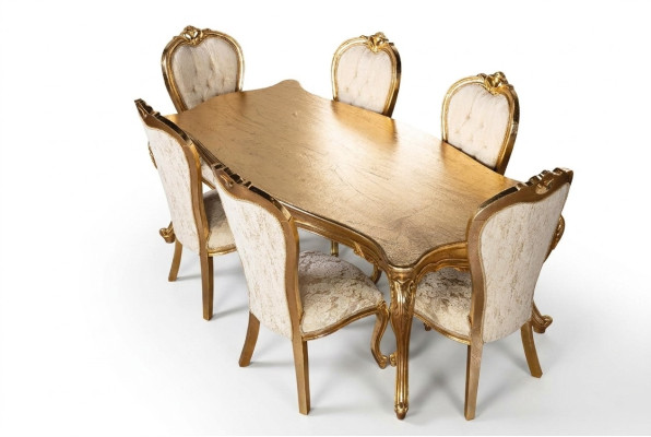 Tavolo 6 sedie Sala da pranzo Set completo di mobili 7 pezzi Nuovo Gruppo da pranzo