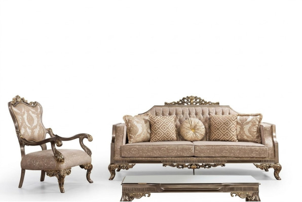 Set di divani Chesterfield con tavolino, set di divani imbottiti, mobili 5 pezzi.