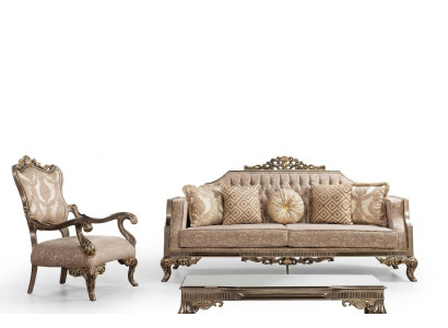 Set di divani Chesterfield con tavolino, set di divani imbottiti, mobili 5 pezzi.