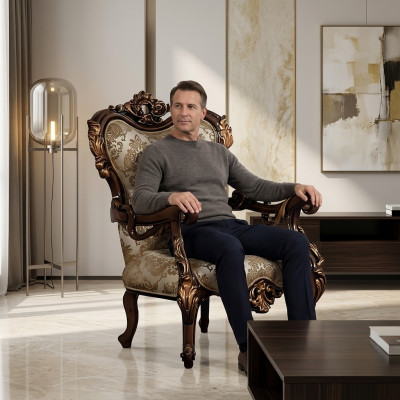 Barocco poltrona divano sofa mobili arredamento divani sofà sedie velluto