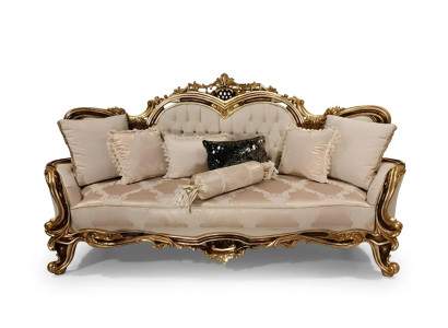 Chesterfield Barocco divano a tre posti Mobili Divano divani in tessuto beige