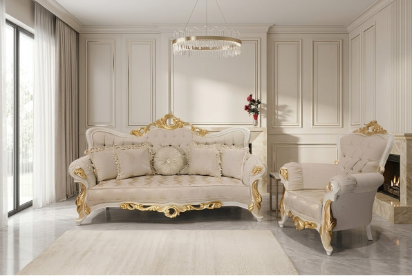 Classico divano soggiorno set di divani mobili arredamento 3+1 posti sofa