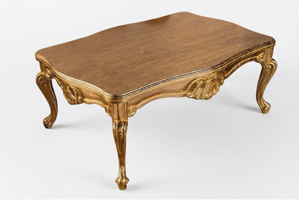 Tavolo da caffè di lusso 136x90 stile barocco rococò tavoli rettangolari decorazione