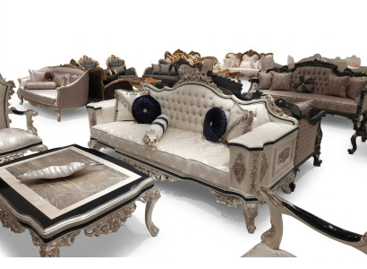 Divano Chesterfield 3 posti in pelle imbottita bianca nuovo