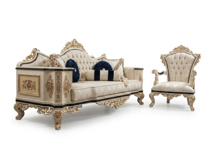 Chesterfield set divano 3 + 1 lusso 2 pezzi in tessuto per il soggiorno.