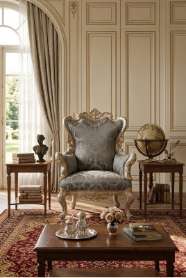Classico trono poltrona mobili barocco poltrona Chesterfield velluto sedia
