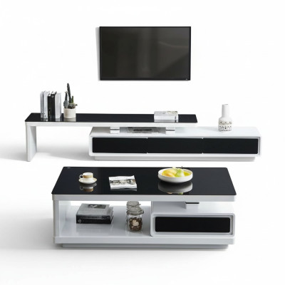 Mobile contenitore moderno in bianco e nero design - Lussuoso mobile TV.   Mobile contenitore moderno in design bianco e nero - Lussuoso mobile TV.
