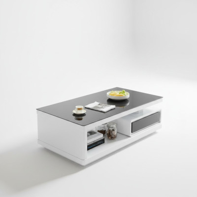 Tavolino da salotto di lusso Tavolino portaoggetti Tavolino d'appoggio Tavolino in vetro Arredamento moderno Design