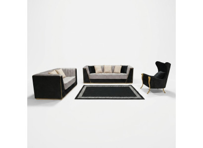 Soggiorno set divani 3 pezzi 3+2+1 posti con rivestimento in tessuto morbido Relax