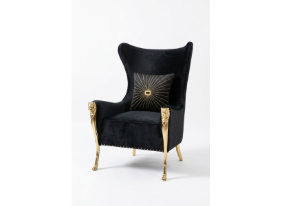 Poltrona di lusso Divano Imbottito Mobili Singola poltrona Sofa Poltrona con le ali