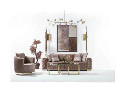 Divano di lusso 3+1 divano mobili divano divano divanetto Chesterfield 2 pezzi.