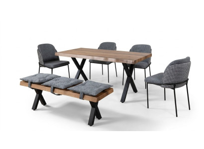 Tavolo da pranzo 4 sedie panca posti Sedia Set originale Gruppo da pranzo Sala da pranzo