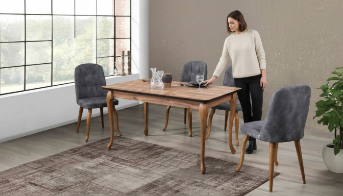 Sala da pranzo tavolo da pranzo set di sedie set di mobili da pranzo set da pranzo incl. 4 sedie 5 pezzi
