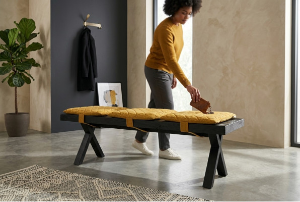 Banca panca Sala da pranzo Panchine Mobili Panche Poggiapiedi Abitare 140x40x45