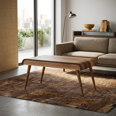 Tavolino in legno su gambe di legno per il tuo soggiorno Modello di design originale Nuovo