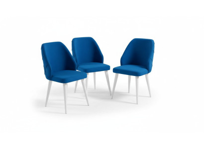 Sala da pranzo Mobili 4 sedie di lusso Designer Arredamento Blu