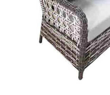 Mobili da giardino moderni Set di divani di lusso Tavolo Pouf Poltrona Gruppo di sedute