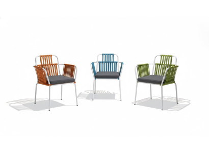 Mobili da sala da pranzo moderni Terrazza 4 sedie Mobili in acciaio inossidabile