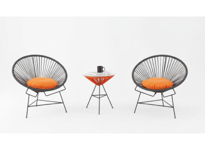 Set di sedie 2x poltrona tavolo sedie imbottito mobili da giardino terrazza