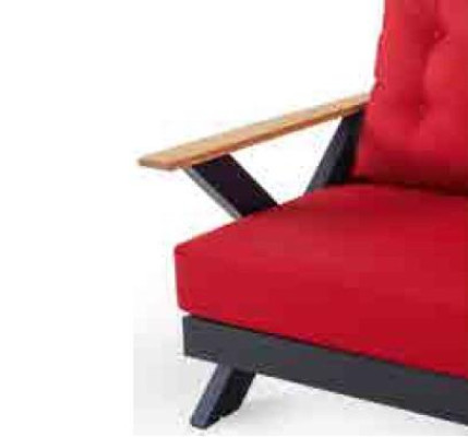 Mobili da giardino Set divano Tavolo Puff Poltrona Veranda Set 6 pezzi.
