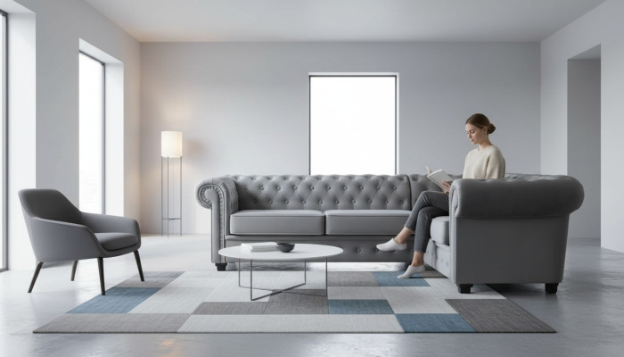 Divano angolare Sofa Imbottito Mobili Mobili di lusso Arredamento Velluto Tessuto Salotto
