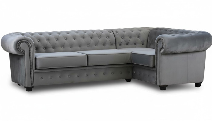 Divano angolare Sofa Imbottito Mobili Mobili di lusso Arredamento Velluto Tessuto Salotto