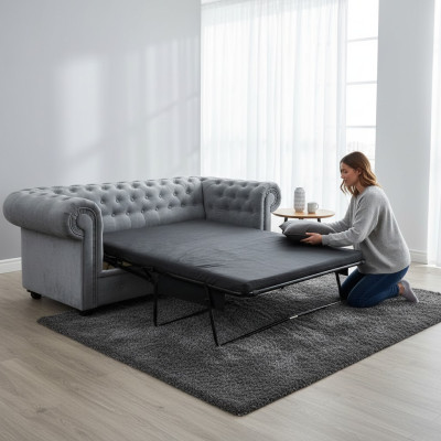 Divano Chesterfield con funzione letto letto aggiuntivo Bangla divano letto sofa letto