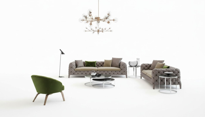 Chesterfield Set di divani a 4 posti Divani di lusso Poltrone Mobili Divano