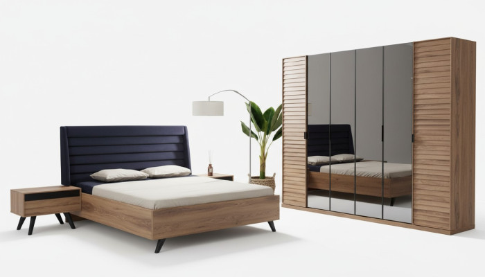 Telaio letto marrone scuro doppio letto Camera da letto Mobili Letto designatore.