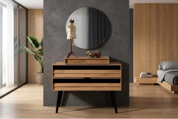 Designer Comò di lusso in vero legno marrone, moderno e nuovo