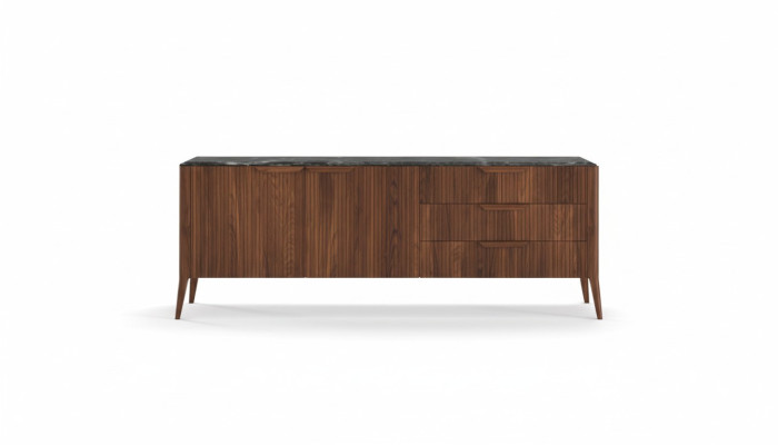 Grande credenza in legno Mobile da pranzo moderno in legno massello Nuovo