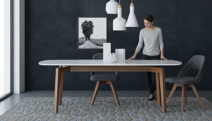 Grande tavolo da pranzo Mobili da cucina moderni Tavoli di lusso Mobili in legno