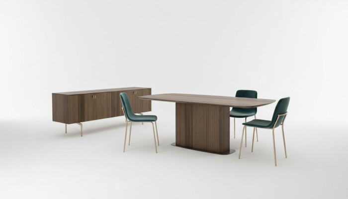 Moderno set da pranzo mobili di lusso tavolo da pranzo sedie credenza