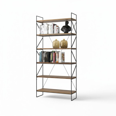 Mensola da parete, libreria moderna per soggiorno, scaffale design in legno.