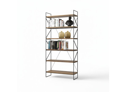 Mensola da parete, libreria moderna per soggiorno, scaffale design in legno.