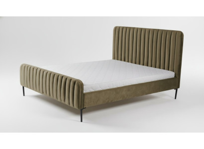Camera da letto matrimoniale verde Mobili in legno Design elegante Tessuto Mobili classici