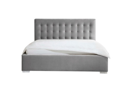 Mobili in legno design camera da letto grigia doppia elegante tessuto mobili classici
