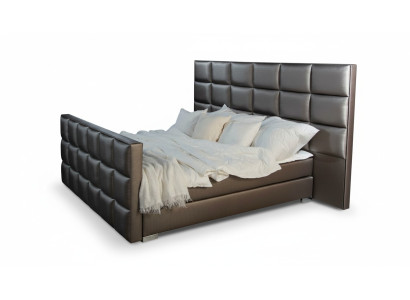 Letto matrimoniale grigio Camere da letto moderne Letti eleganti in pelle Nuovi