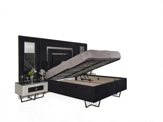Camera da letto Armadio Mobili Metallo Lusso Letti Elegante Letto Struttura letto in metallo