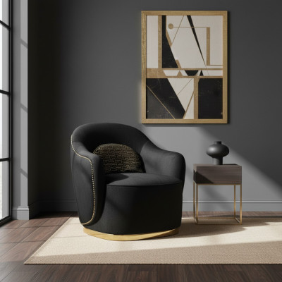 Poltrona Club Lounge Design Sedia Poltrona Divano 1 Posto Tessuto Imbottito Nuovo
