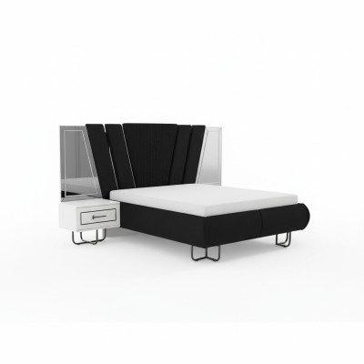 Camera da letto Letto con 2 comodini Letto matrimoniale Mobili Imbottiti Letti 3 pezzi Cassetto