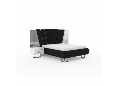 Camera da letto Letto con 2 comodini Letto matrimoniale Mobili Imbottiti Letti 3 pezzi Cassetto