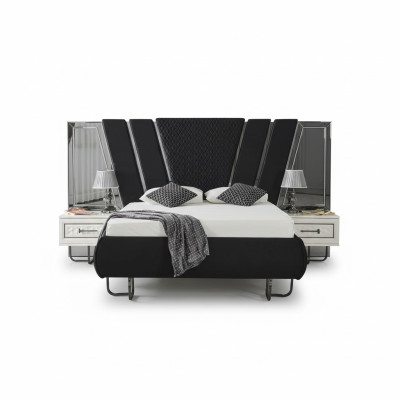 camera da letto letto 2x comodini set di letti di lusso completo design mobili 3 pezzi