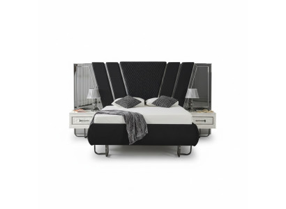 camera da letto letto 2x comodini set di letti di lusso completo design mobili 3 pezzi