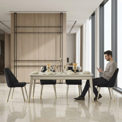 Tavolo da pranzo tavolo sala da pranzo soggiorno tavoli legno design bianco tavolo da conferenza nuovo