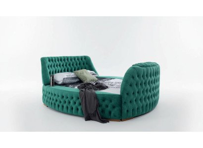 Letto Chesterfield Mobili Letti Matrimoniali Rotondi Verdi di lusso con ascensore per hotel