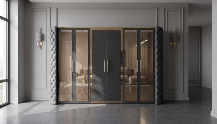 Armadio guardaroba Armadio Chesterfield Armadi design Imbottiti 315cm