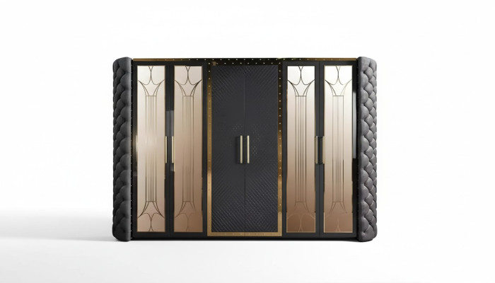 Armadio guardaroba Armadio Chesterfield Armadi design Imbottiti 315cm