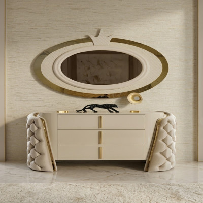 Toeletta specchio lussuoso consolle comò camera da letto in legno design moderno