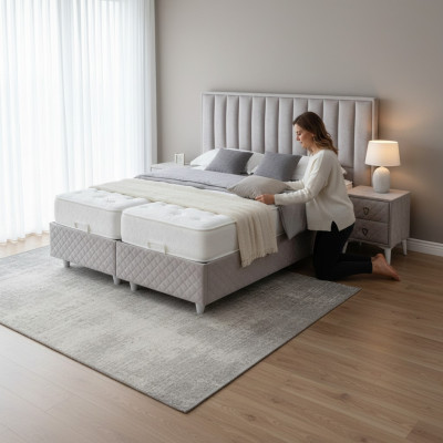 Letti Letto Matrimoniale Hotel Struttura del Letto Matrimoniale Legno Mobili Letto Imbottito Design di Lusso